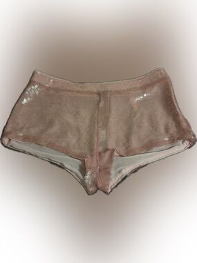 Fashion Nova Blush Pink Sequin Micro Shorts